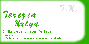 terezia malya business card